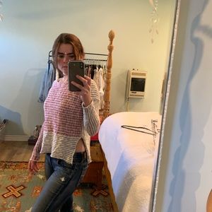 ROXY Red/White/Grey patterned sweater